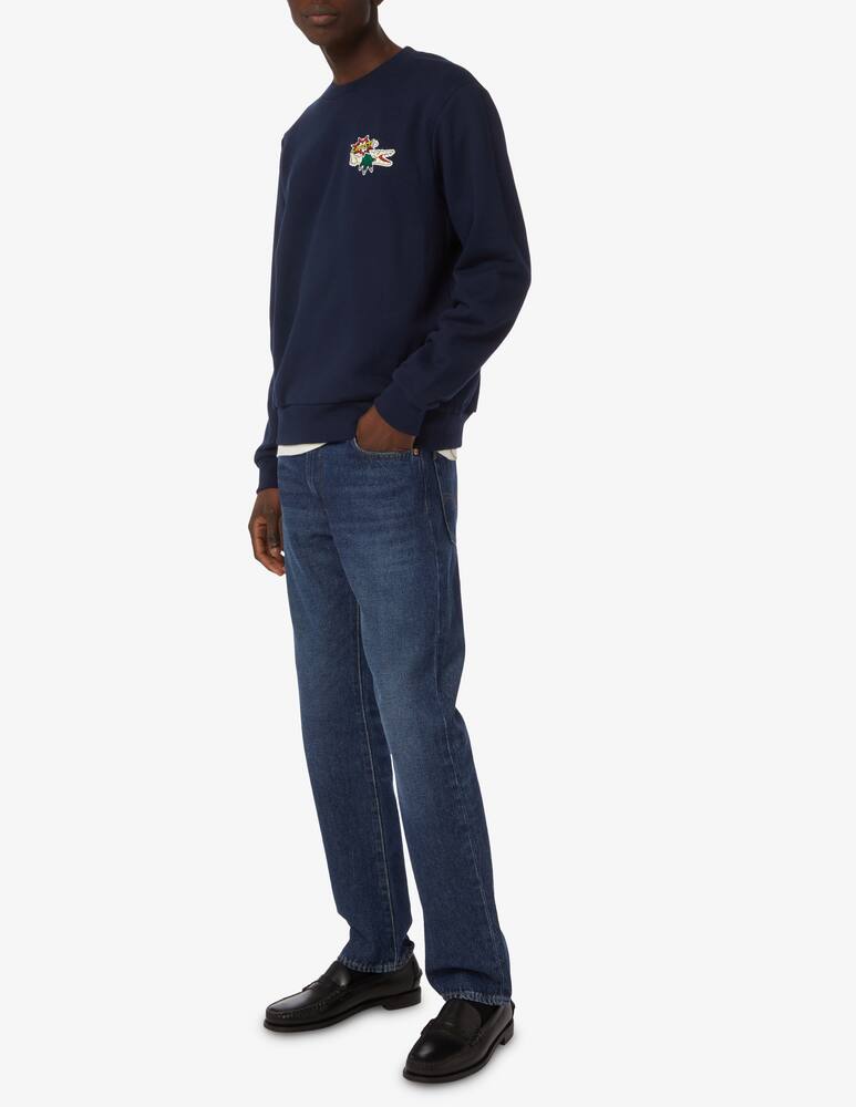 rinascente Lacoste Multi logo roudneck sweatshirt - Blue