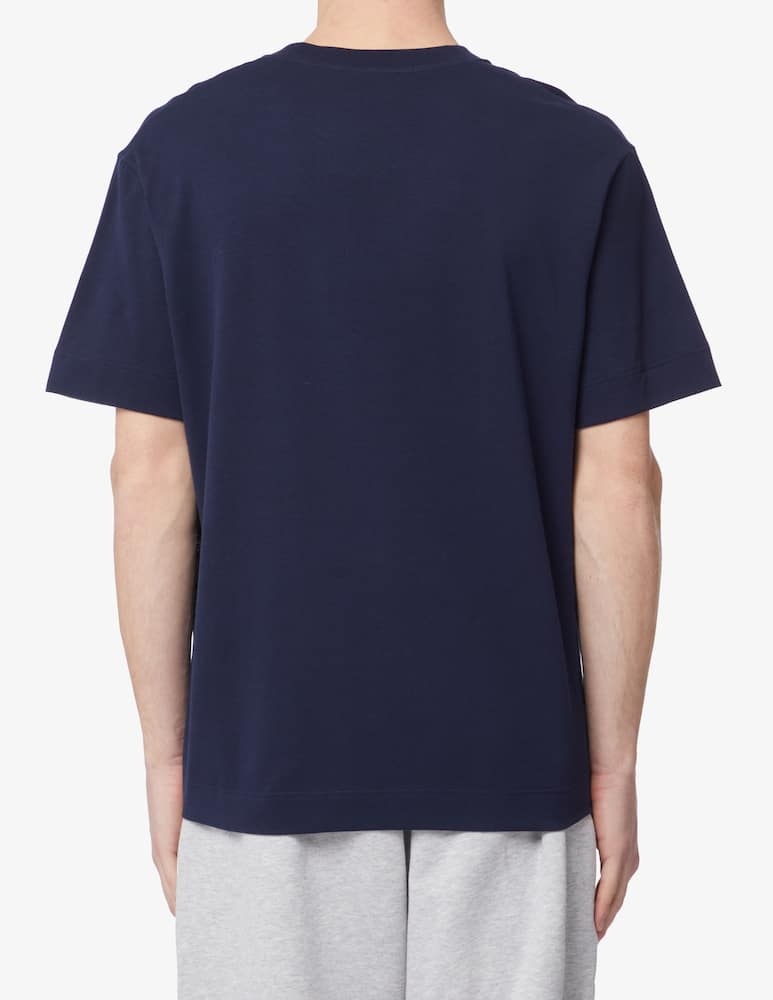 rinascente Lacoste Maglietta manica corta girocollo multi logo grande - Blu