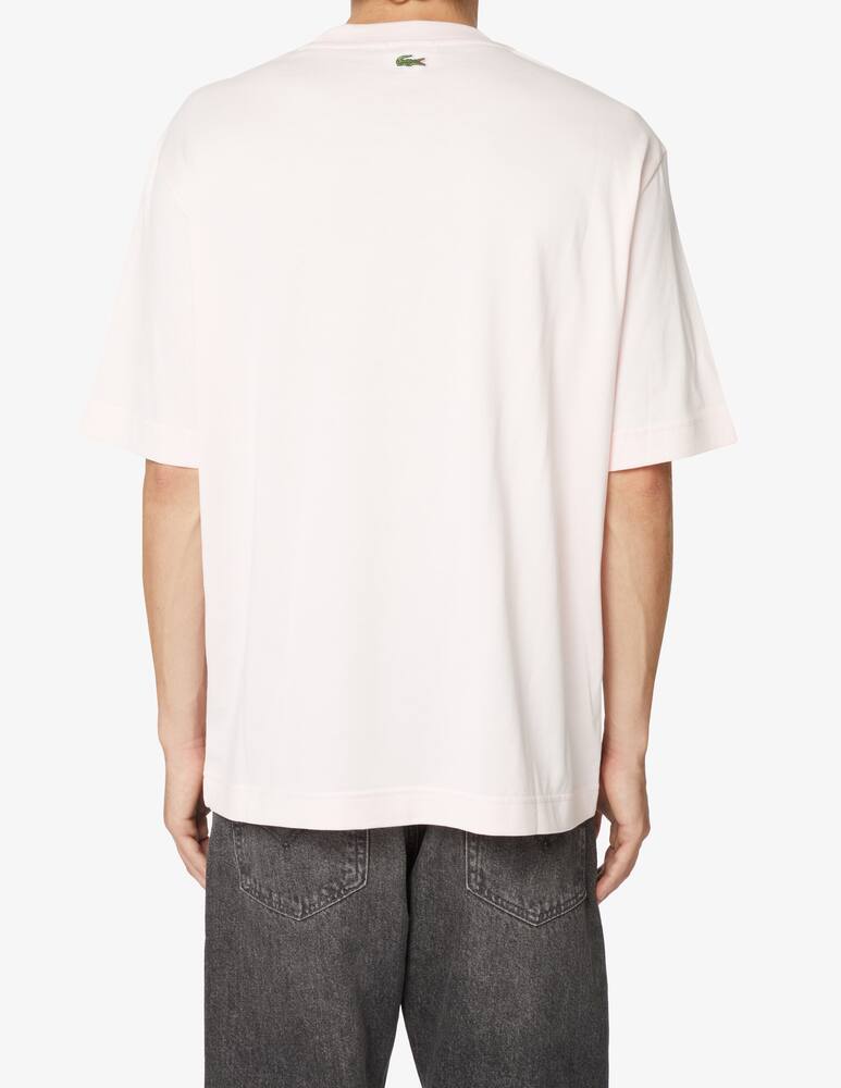 rinascente Lacoste Maglietta manica corta girocollo logo grande - Rosa