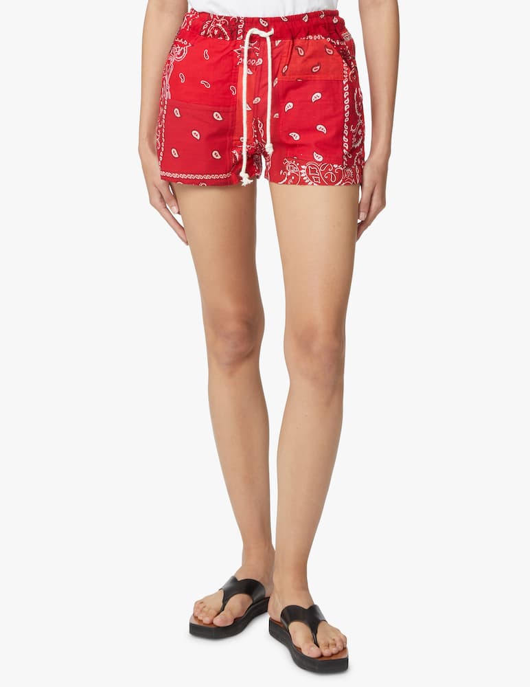 rinascente Overlord Pantaloni corti con stampa bandana - rosso