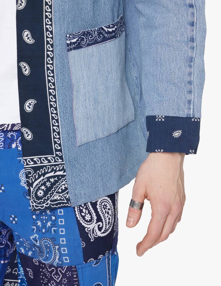 rinascente Overlord Kimono in denim bandana - blu