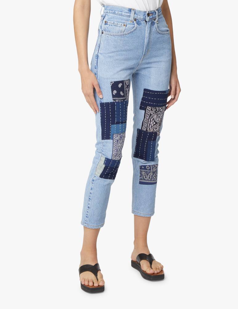 rinascente Overlord Jeans a gambra dritta con patch bandana - blu