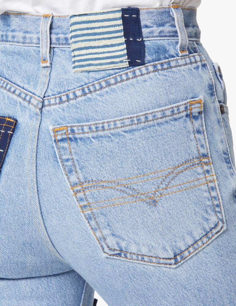 rinascente Overlord Jeans a gambra dritta con patch bandana - blu