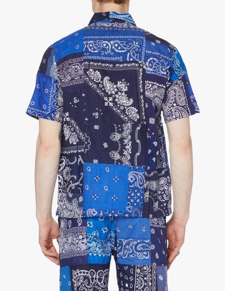 rinascente Overlord Short sleeve bandand shirt - blue