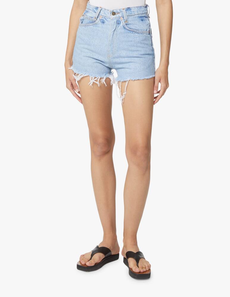 rinascente Overlord Pantaloni corti di jeans con patch bandana - azzurro