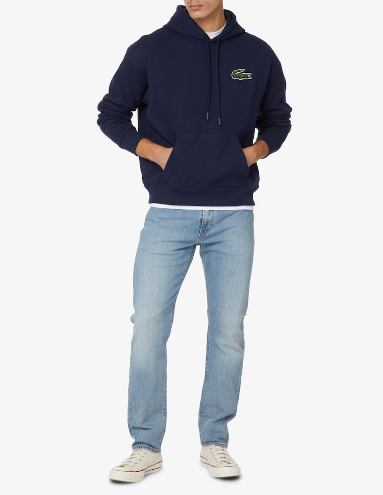 rinascente Lacoste Felpa con cappuccio logo grande - Blu