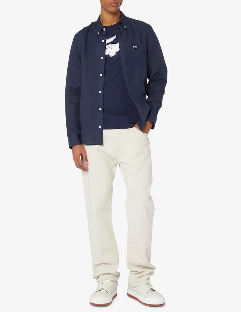 rinascente Lacoste Camicia in lino regular fit