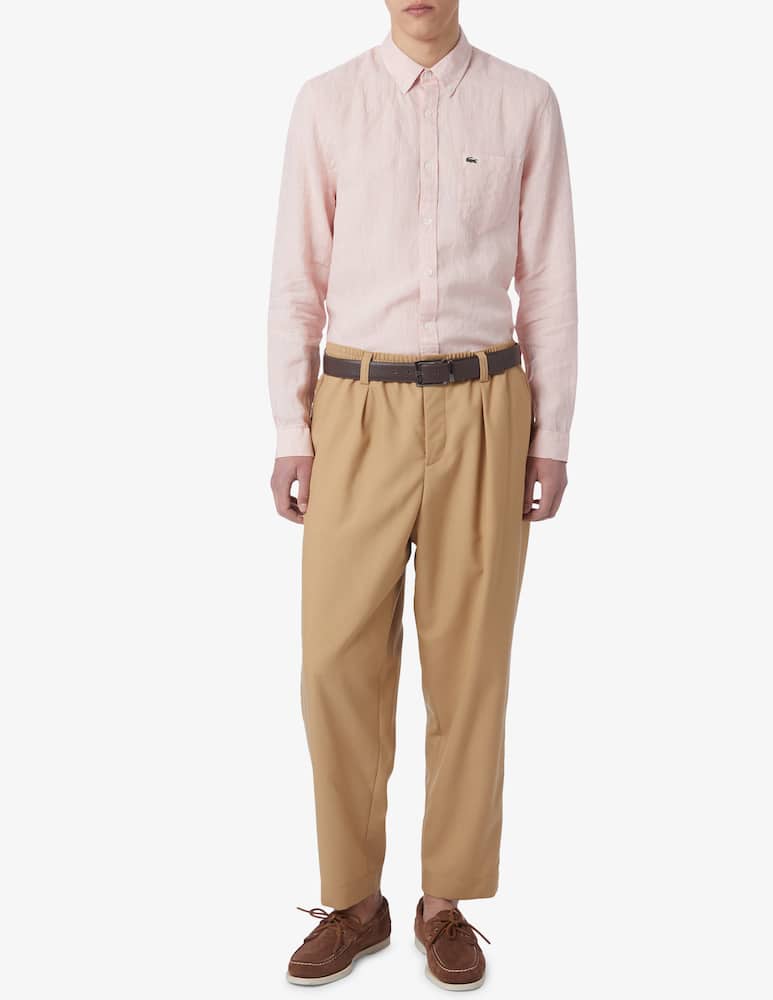 rinascente Lacoste Camicia in lino regular fit