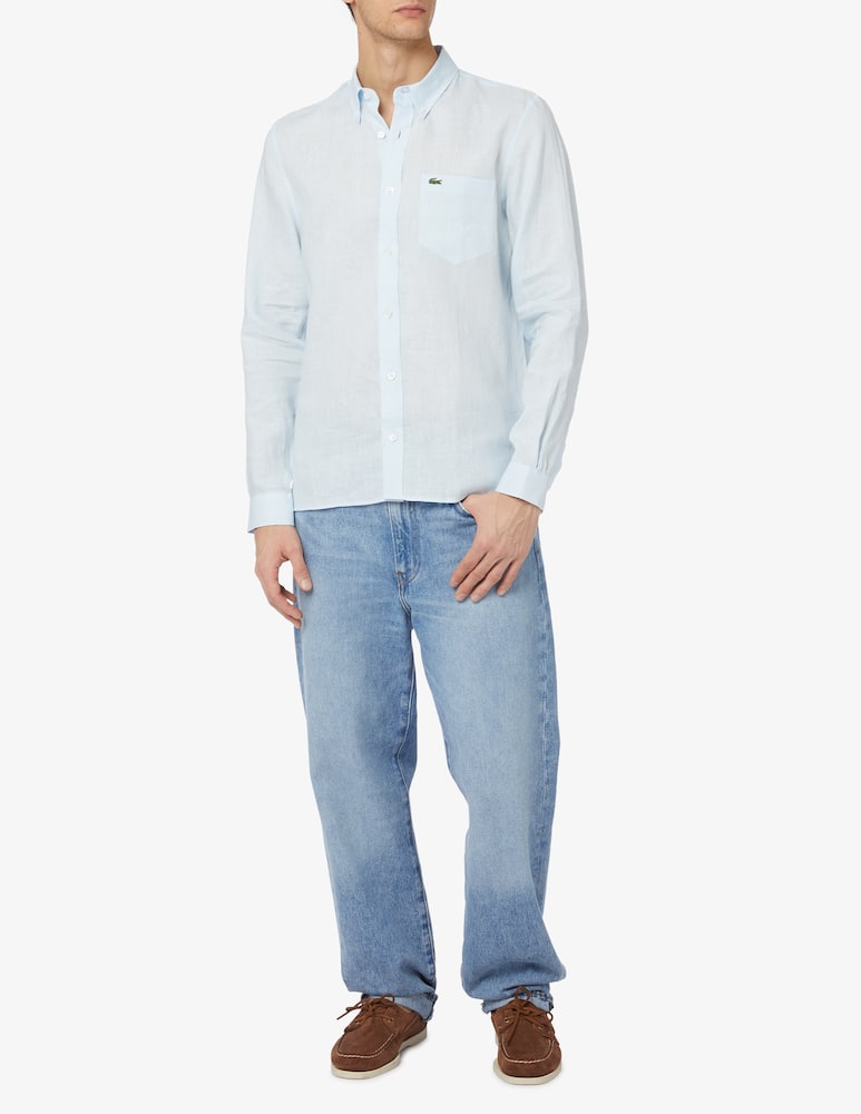 Lacoste Linen regular fit shirt - picture 2
