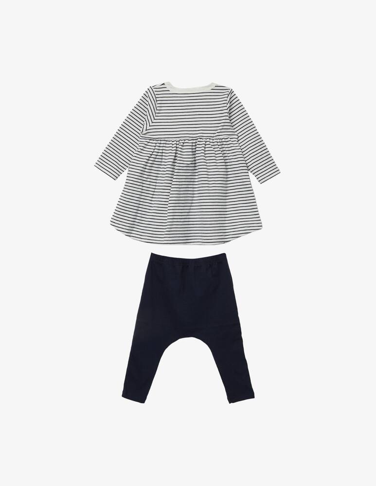 rinascente Petit Bateau Cotton dress with leggings