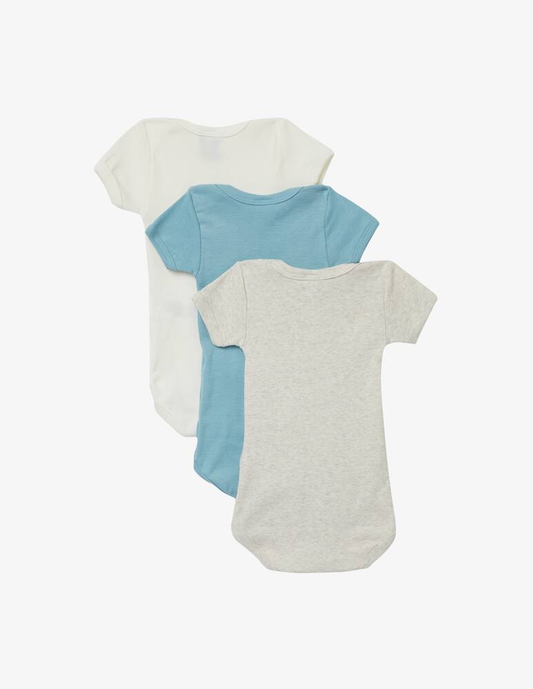 rinascente Petit Bateau Set of 3 cotton bodysuits