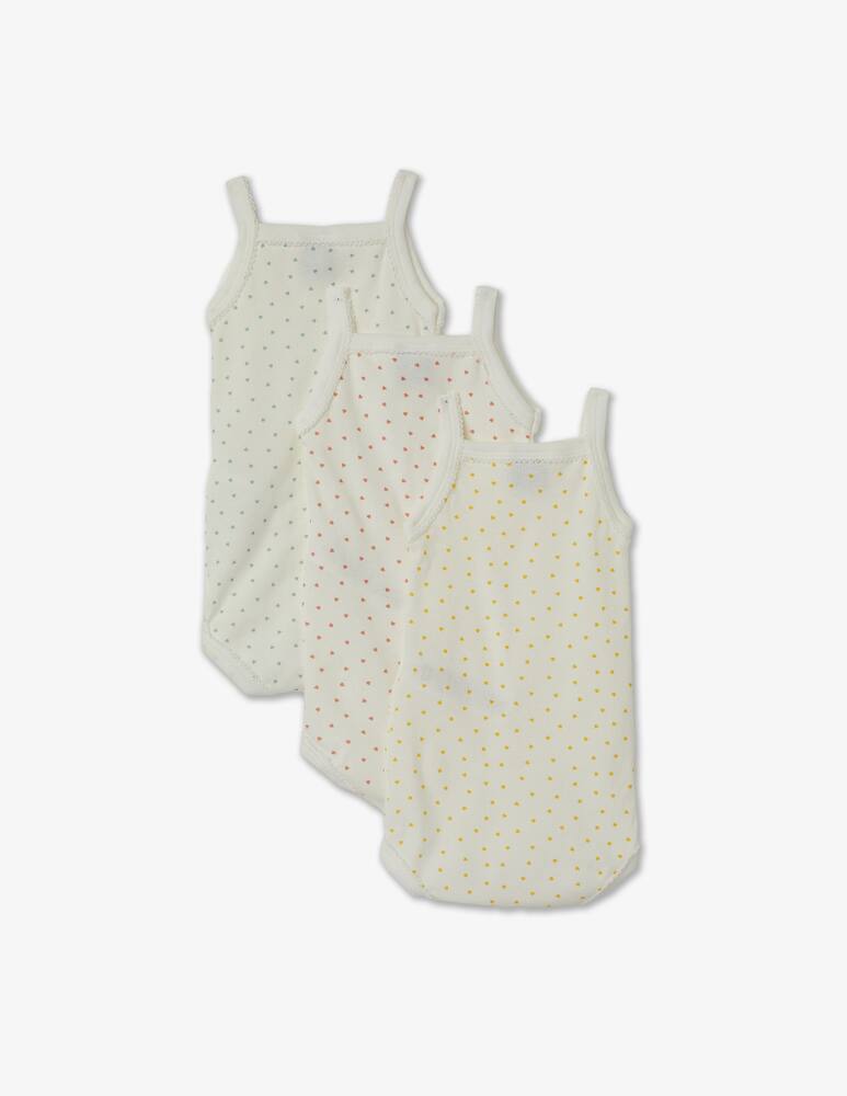 rinascente Petit Bateau Set of 3 cotton bodysuits