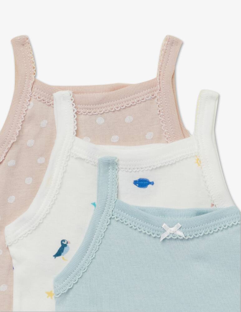 rinascente Petit Bateau Set of 3 cotton bodysuits