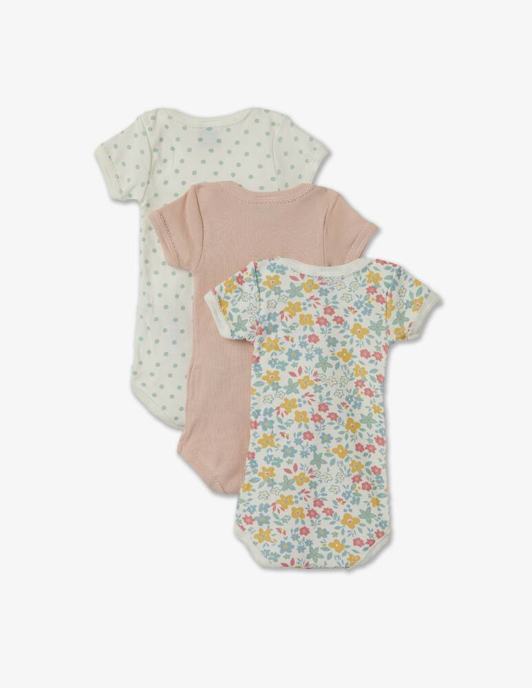 rinascente Petit Bateau Set of 3 cotton bodysuits
