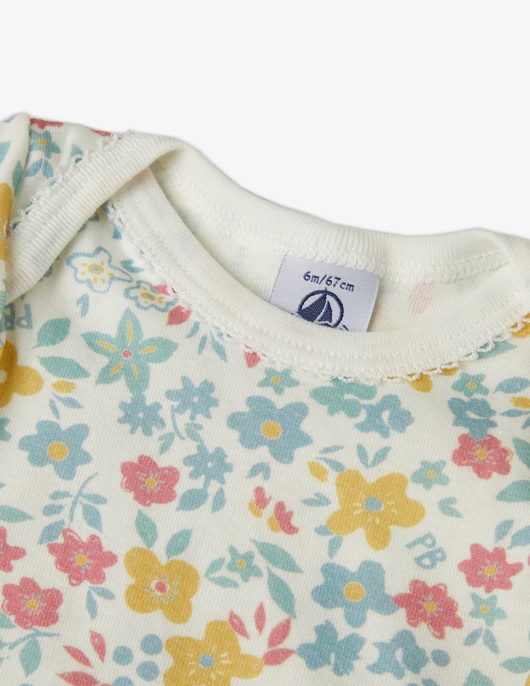 rinascente Petit Bateau Set of 3 cotton bodysuits