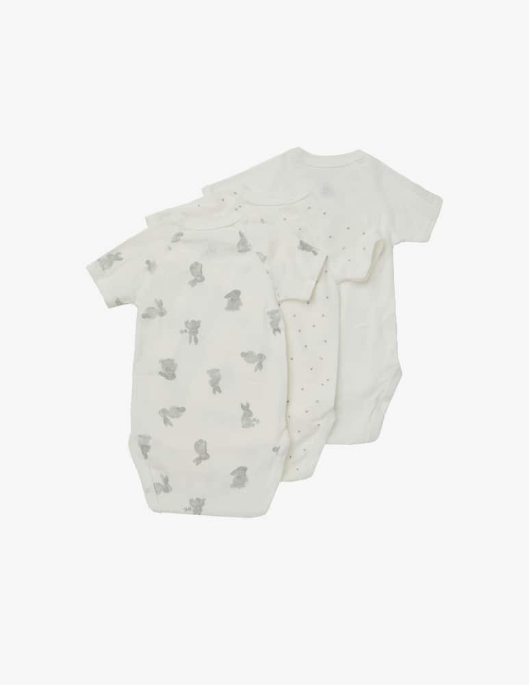 rinascente Petit Bateau Set di 3 body a maniche corte