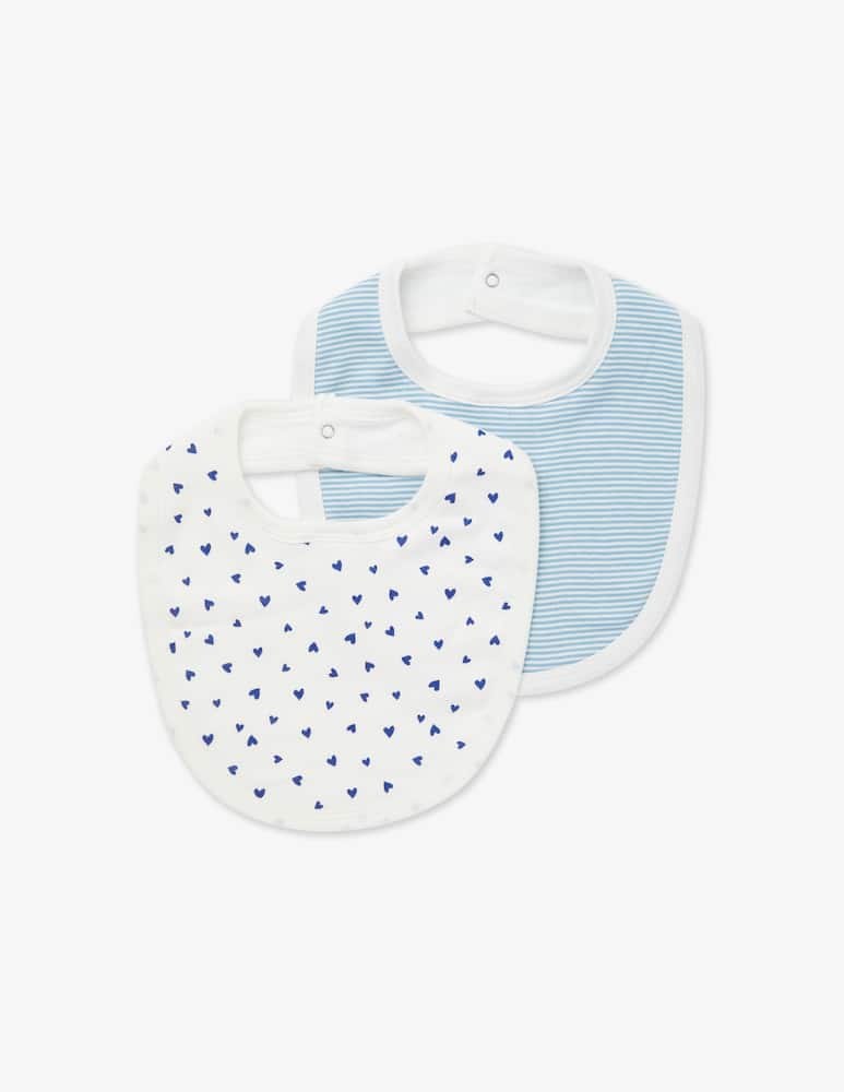 rinascente Petit Bateau Set of 2 bibs