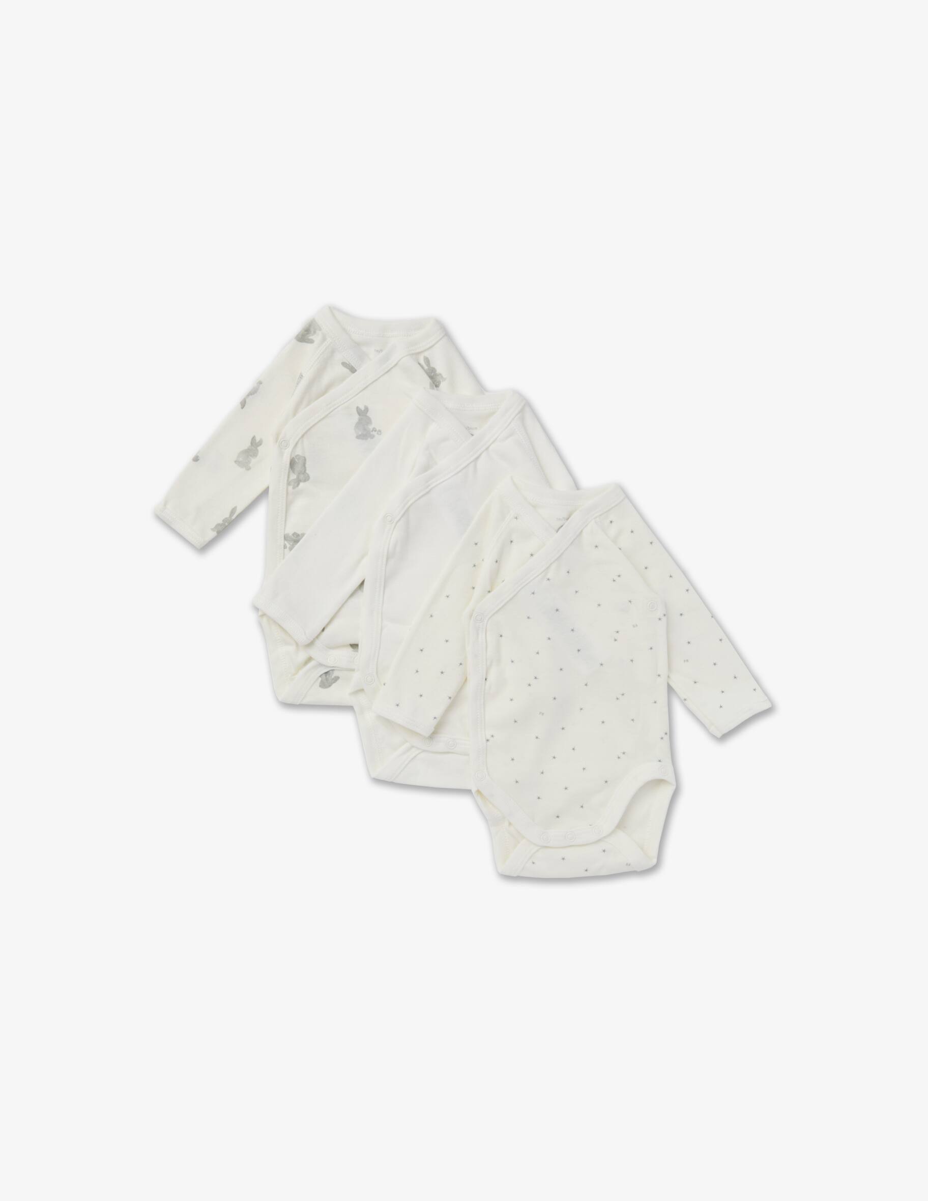Blusa a maniche lunghe in cotone per neonati MARSHMALLOW A060901