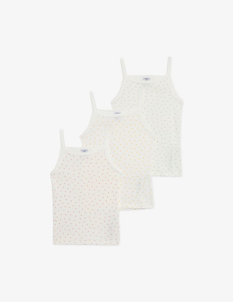 Petit Bateau Pack 3 canotte a spalline stampate - immagine 1