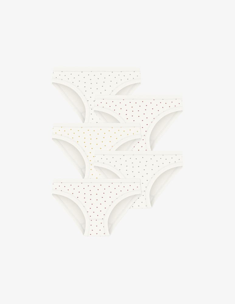 Petit Bateau Pack 5 culotte con cuori - immagine 1 Petit Bateau Pack 5 culotte con cuori - immagine 1