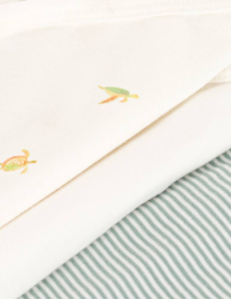 rinascente Petit Bateau Short sleeve birth bodysuit set