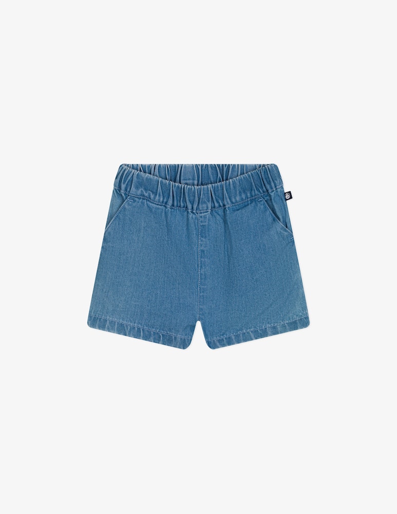 rinascente Petit Bateau Denim elastic shorts