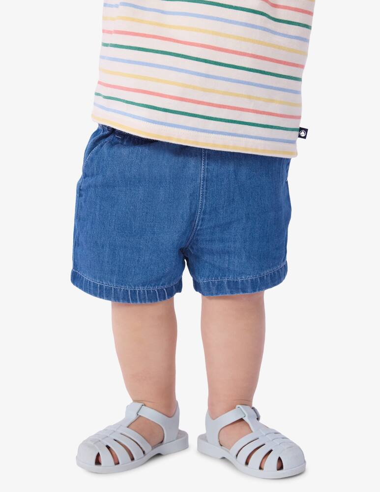 rinascente Petit Bateau Denim elastic shorts