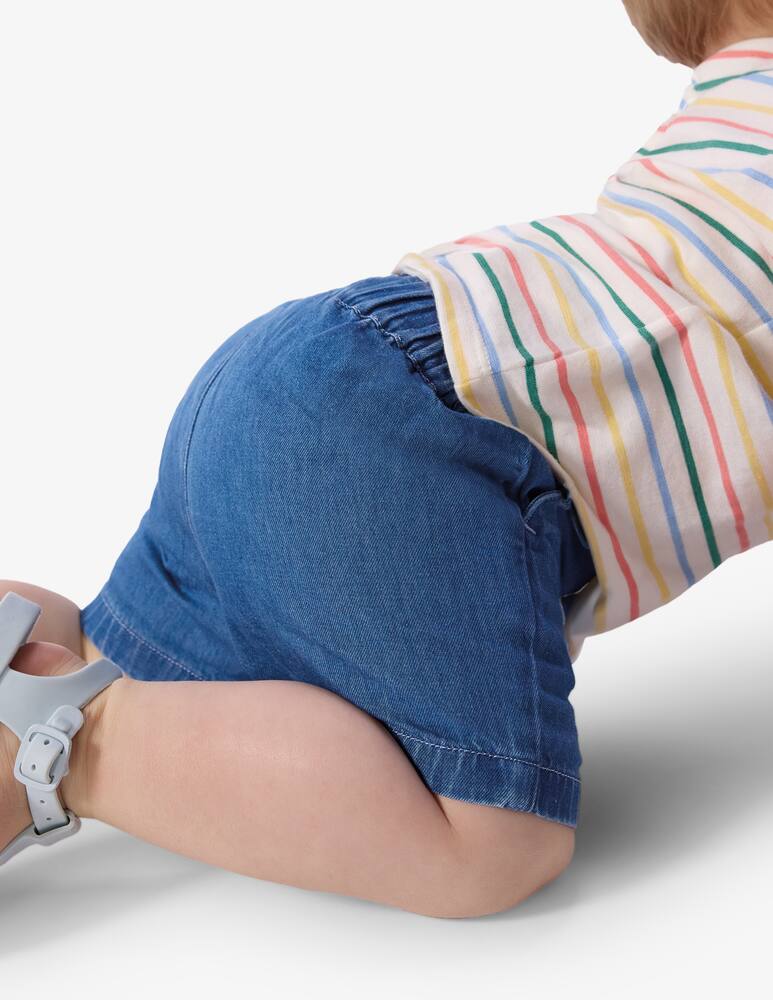 rinascente Petit Bateau Denim elastic shorts