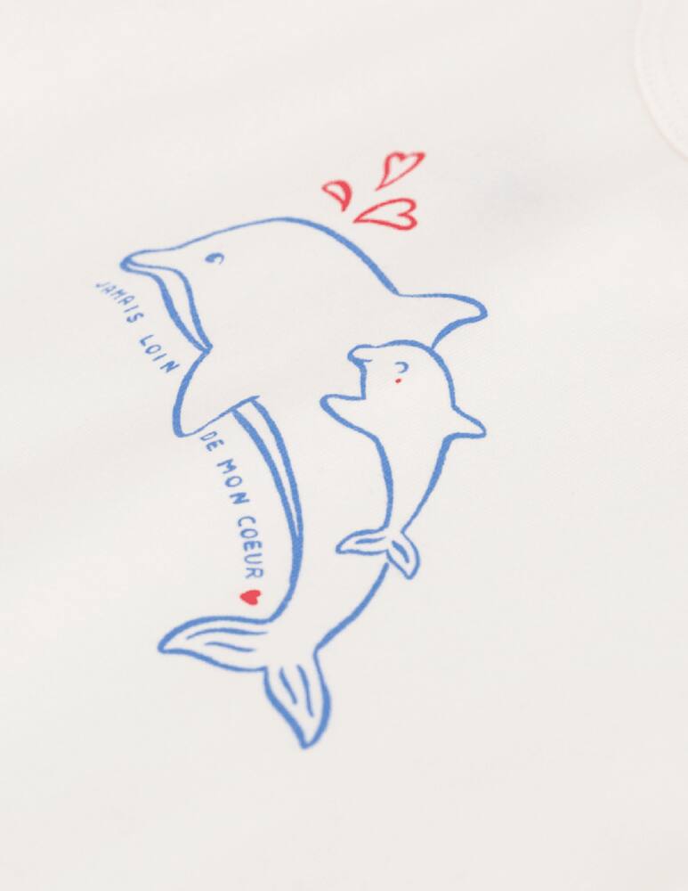 rinascente Petit Bateau Dolphin print t-shirt
