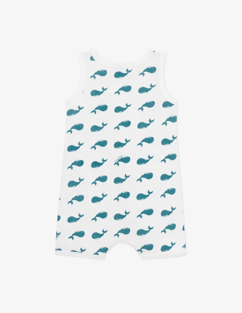 rinascente Petit Bateau Whale print playsuit