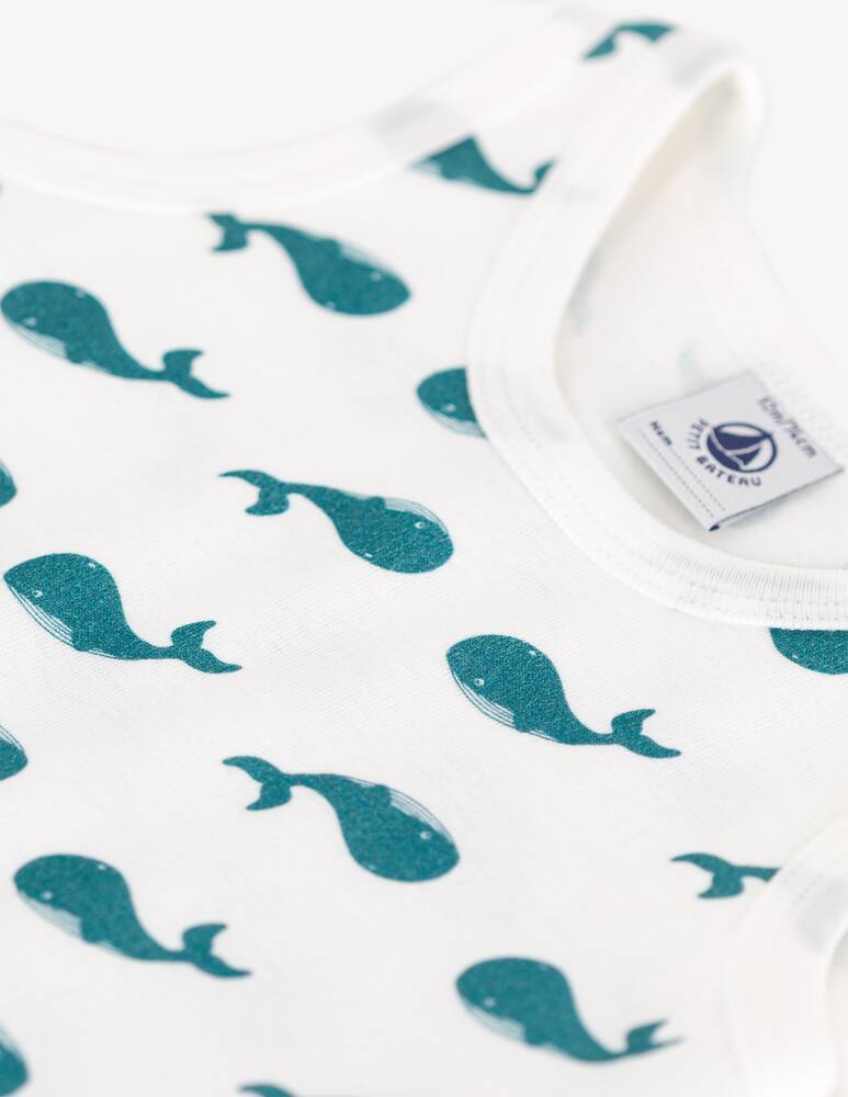 rinascente Petit Bateau Whale print playsuit
