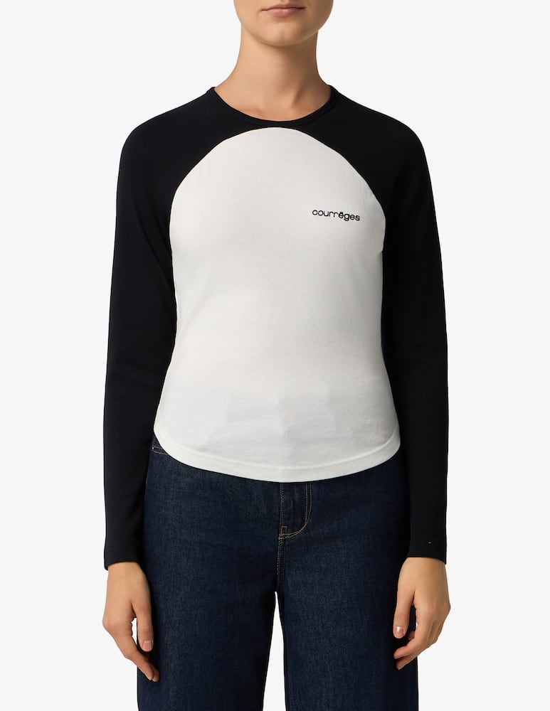 Courrèges Circle contrast long sleeved t-shirt - picture 1 Courrèges Circle contrast long sleeved t-shirt - picture 1