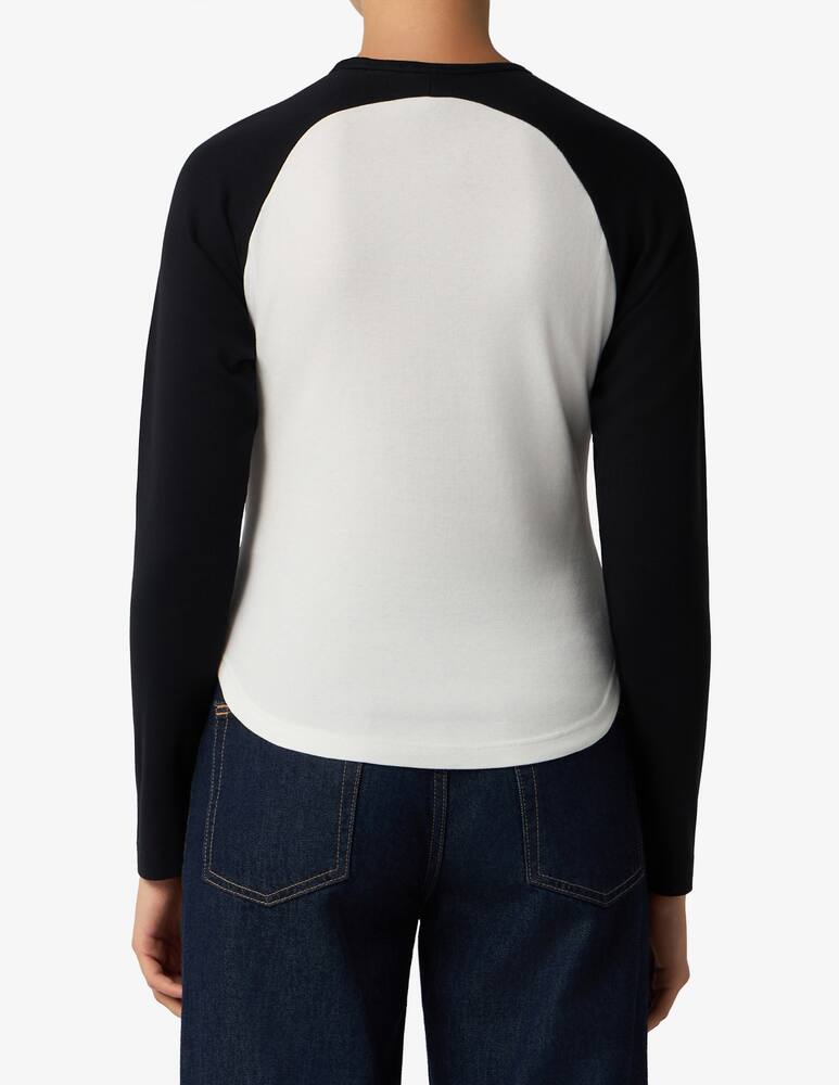 rinascente Courrèges T-shirt a manica lunga Circle Contrast