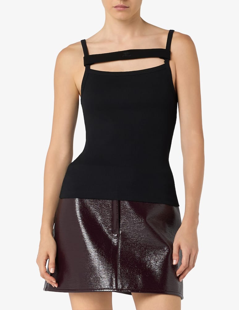 rinascente Courrèges Rib strap tank top 90s