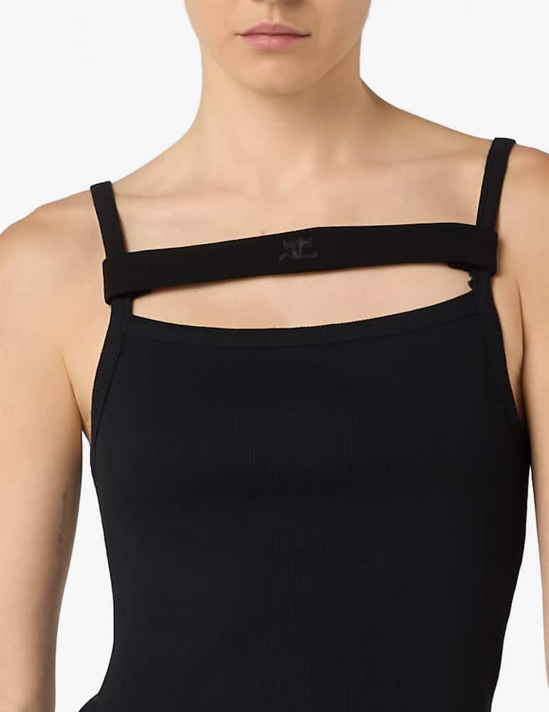 rinascente Courrèges Rib strap tank top 90s