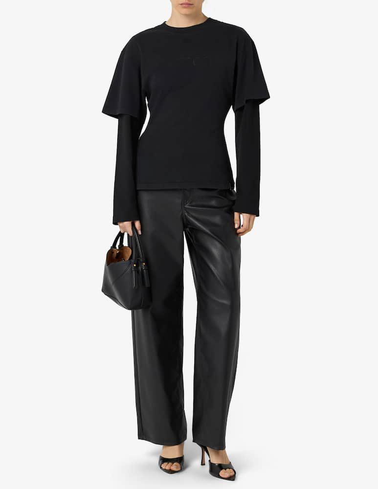 rinascente Courrèges Logo print double sleeve t-shirt