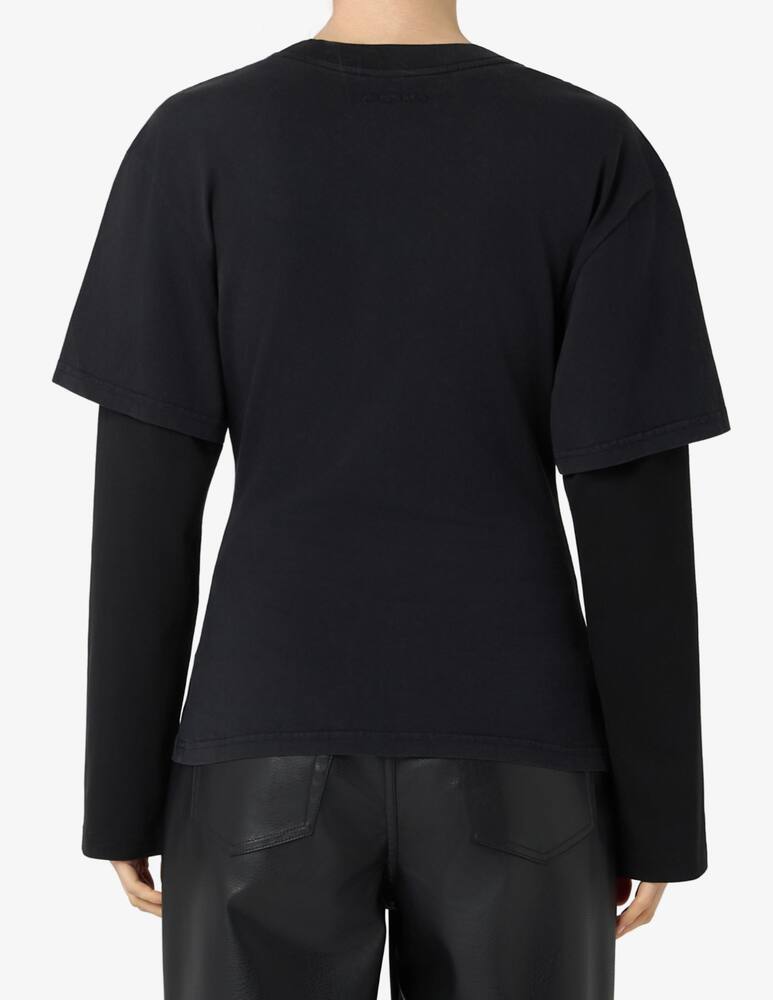 rinascente Courrèges Logo print double sleeve t-shirt