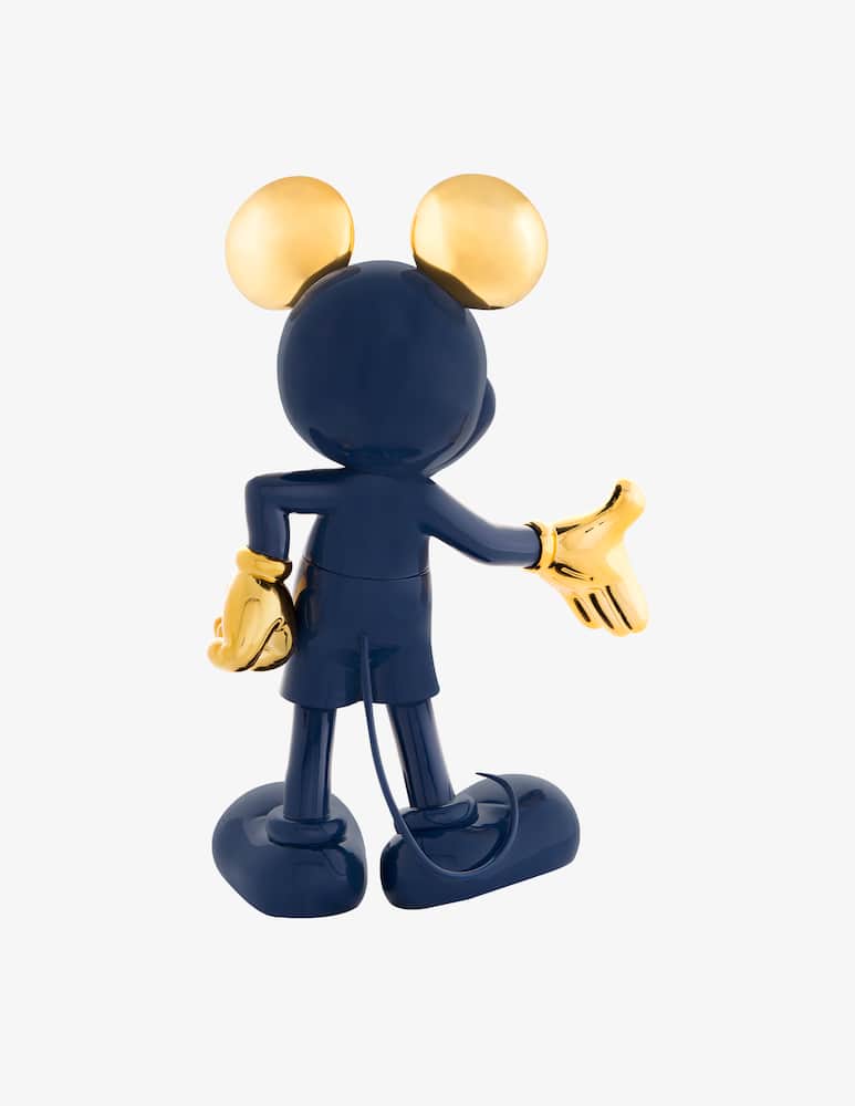 rinascente Leblon Delienne Mickey Welcome Bicolor Glossy Blue and Chromed Gold - Blue