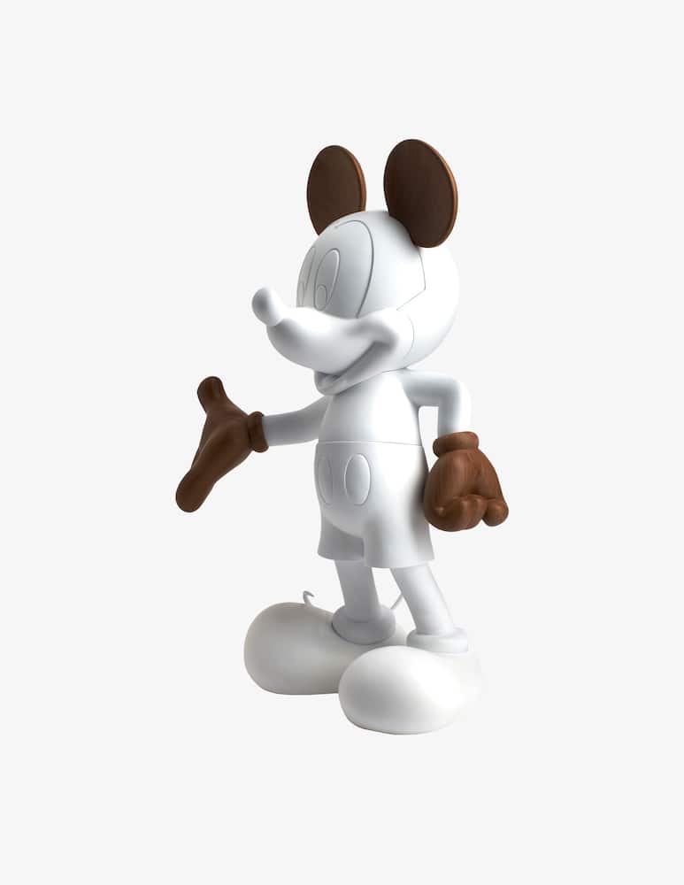rinascente Leblon Delienne Mickey Welcome Bicolor White and Wood figurine - White