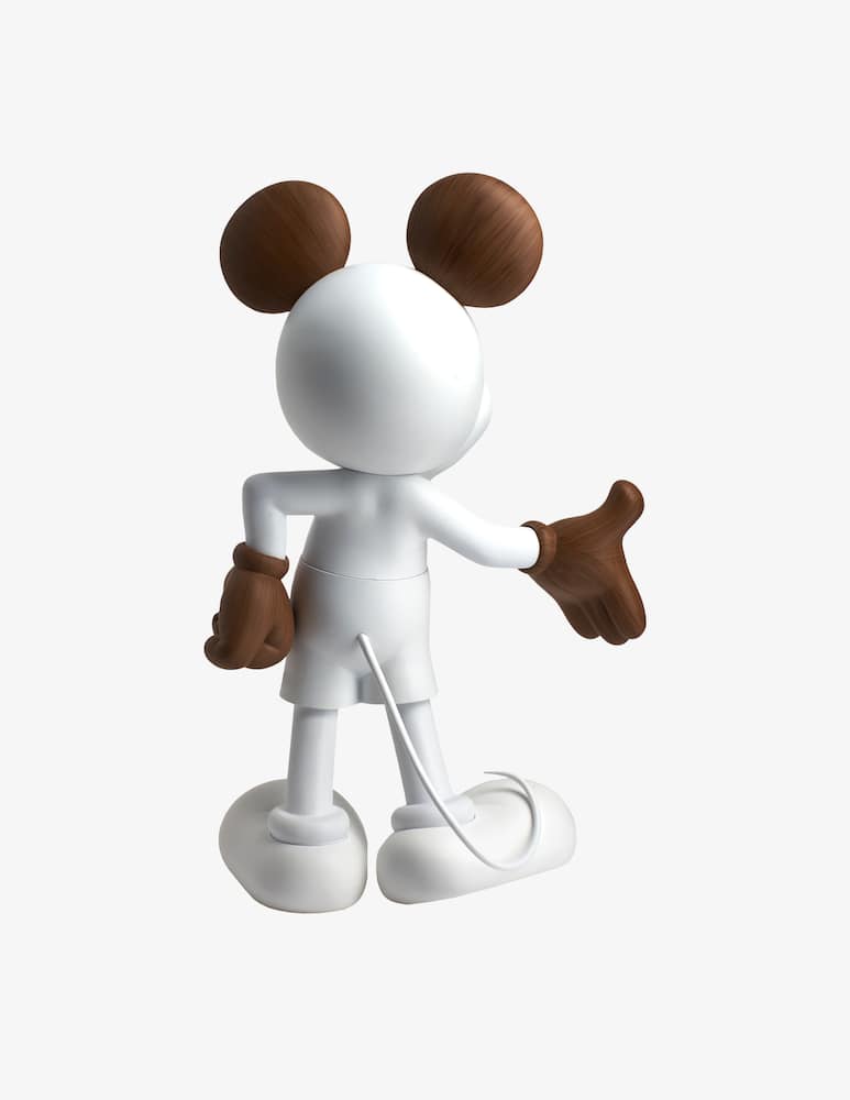 rinascente Leblon Delienne Mickey Welcome Bicolor White and Wood figurine - White