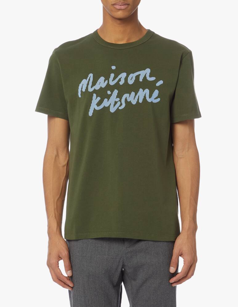 rinascente Maison Kitsune Maglietta girocollo con scritta