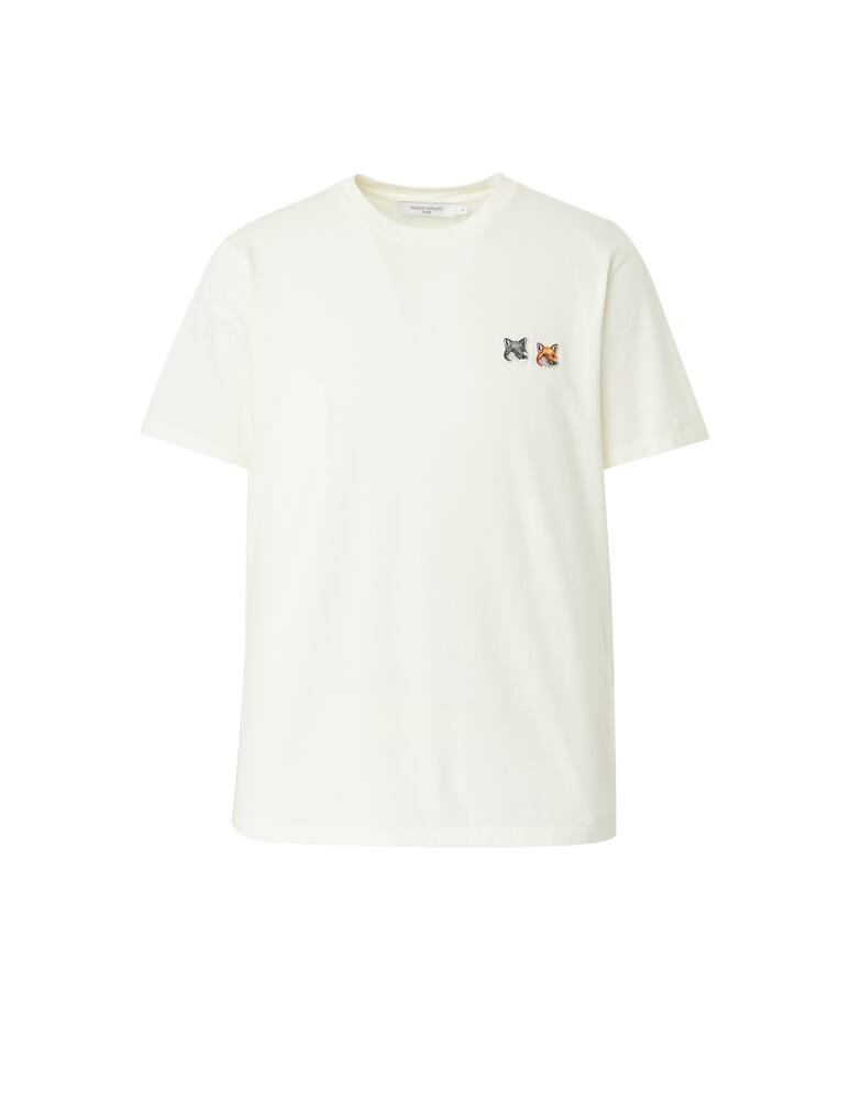 rinascente Maison Kitsune Double fox patch t-shirt - white