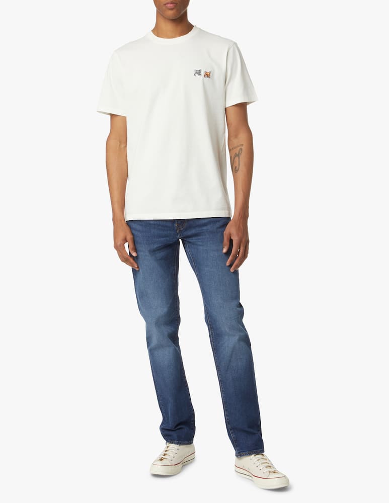 rinascente Maison Kitsune Double fox patch t-shirt - white