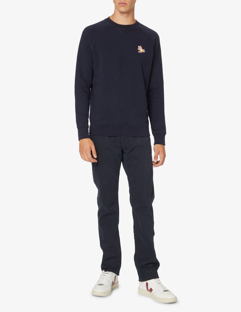 rinascente Maison Kitsune Chillax fox patch sweatshirt - Blue