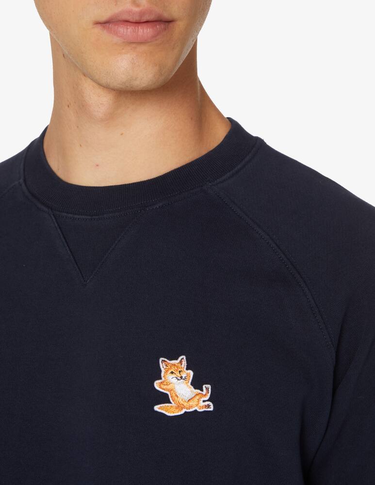 rinascente Maison Kitsune Chillax fox patch sweatshirt - Blue