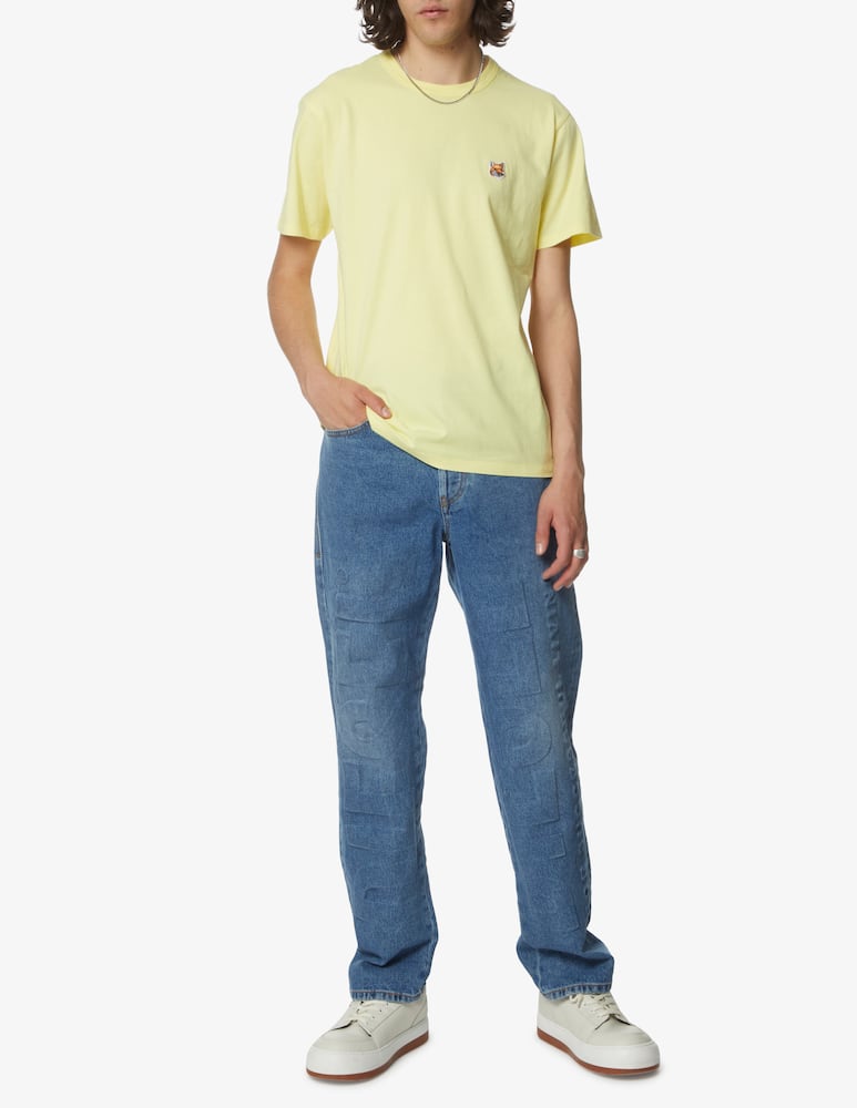 rinascente Maison Kitsune Maglietta classica fox head patch - giallo