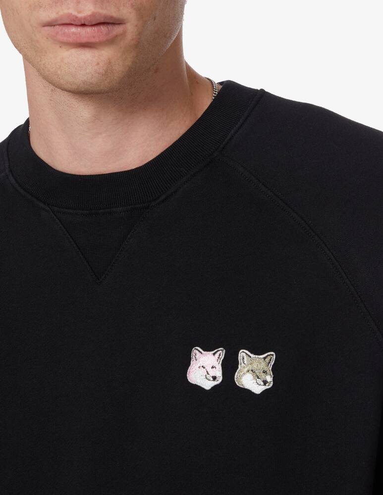 rinascente Maison Kitsune Felpa girocollo doppia volpe - Nero