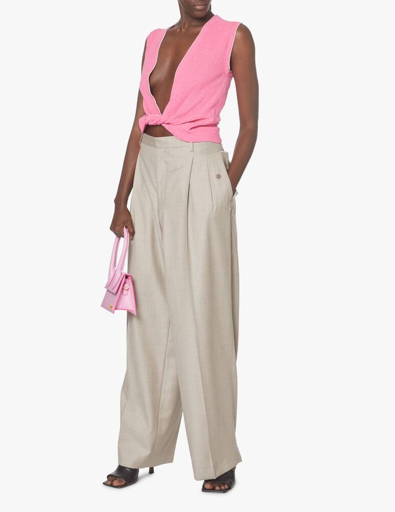 rinascente Jacquemus Top senza manica Haut Noue - rosa