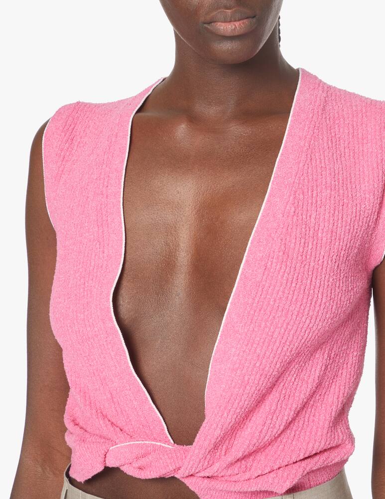 rinascente Jacquemus Top senza manica Haut Noue - rosa
