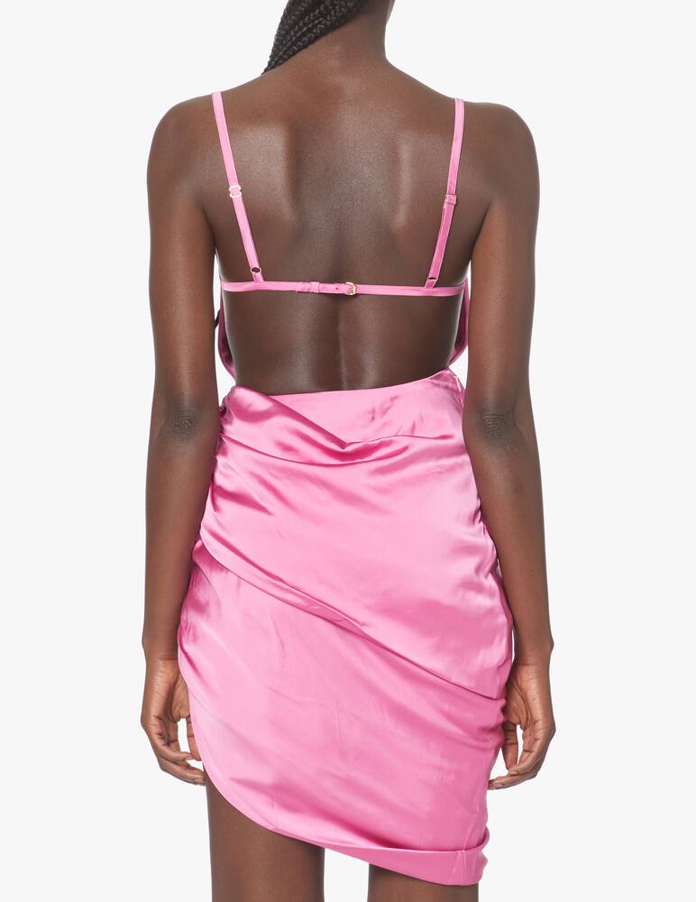 Jacquemus Vestito corto con spalline Saudade - rosa - immagine 3